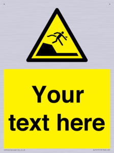 Custom Warning sudden drop in swimming or leisure pools